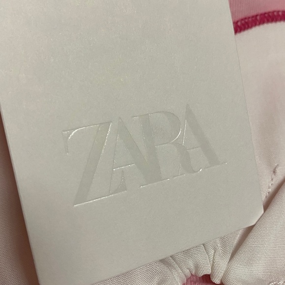 Zara Poplin Heart Appliqué T-shirt NWT - Picture 4 of 9